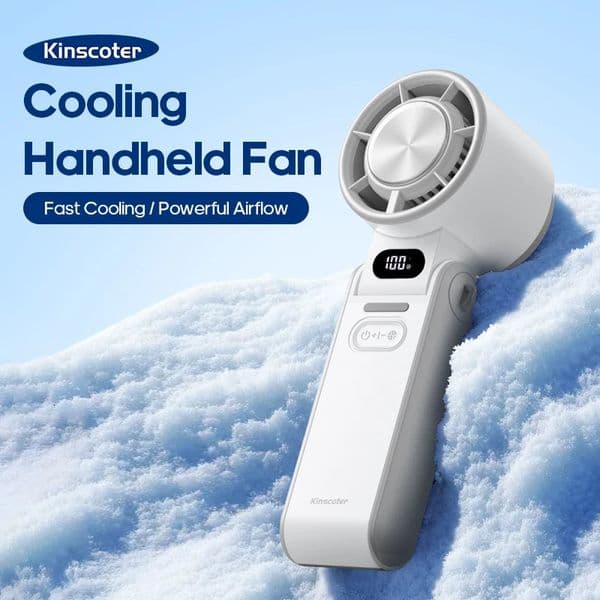 Portable High Speed Cooling Handheld Fan 3600mAh Rechargeable 100 Wind Speeds Adjustable Mini Foldable Air Cooling Turbo Fan 260530