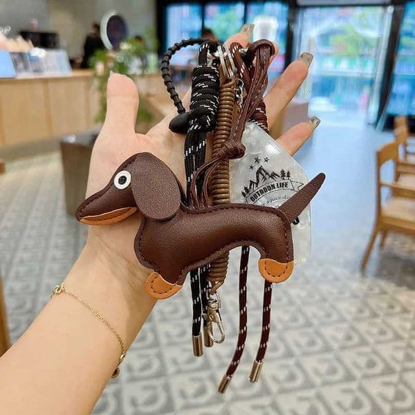 Cute Dachshund Bag Pendant Tennis Ball Ins Luxury Brand Suitable For Mobile Phone Bag Pendant Accessory Keychain Couple Pendant M260601