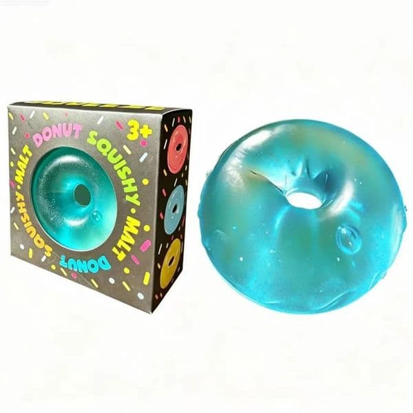 Snow Ball Crunch Doughnut Malt Syrup Donut Squeezy Fun Stress Relief Squeezable Toy Bread 002