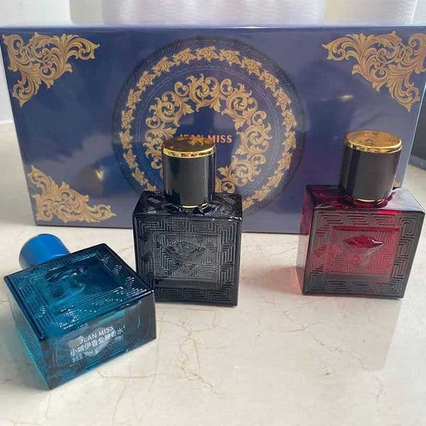 3-Piece Mens Fragrance Cift SetOcean BreezeCedarwood Amber Eau DeToilette3Oml PortablePerfume Bottles for Travel C260603