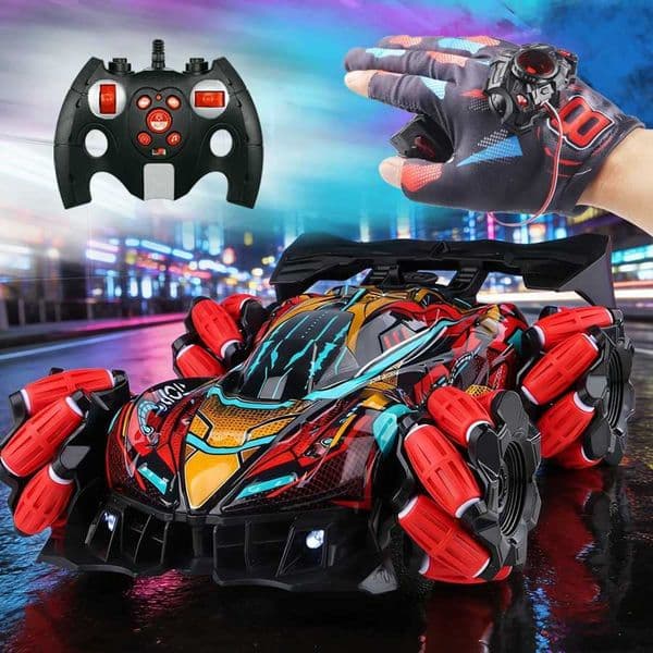 4Wd Rc Stunt Car with Sprayer Namu Wheels 24g Remote Control Drift Vehicle Colorful Led Lights Sound Off-Road Toys Gift F L260603