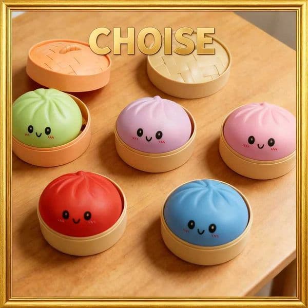 Simulation Dumpling Squeezable Toys Squishy Colorful Glitter Anti Stress Relieve Stress For Children Adults Stress-relieving Toy T260602