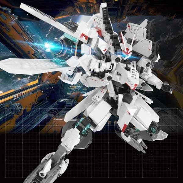 JAKI Mech Warrior F5-A0011 Deformed Mech puzzle model building blocks robot childrens holiday toy giftJ260603