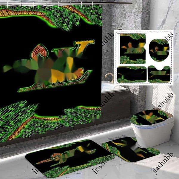 Shower Curtains Japanese Style Shower Curtain Koi Fish Cherry Blossom Sun Sea Wave Octopus Landscape Polyester Fabric Curtains Bathroom Decor