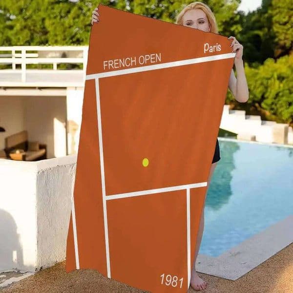 Tennis US French Open Sport Canvas Microfiber Printed Mountain Climbing Yoga Beach Swimming Running Soft Towel 26Y0603