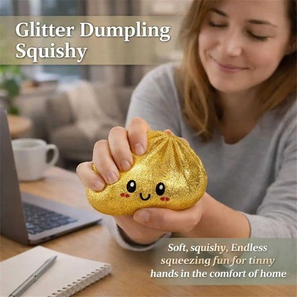 2027 Glitter Dumpling Squishy with Box Sensory Squeeze Toy for Stress Relief Kawaii Anime Japanese Food Mini Push Pop Party Fun T260602