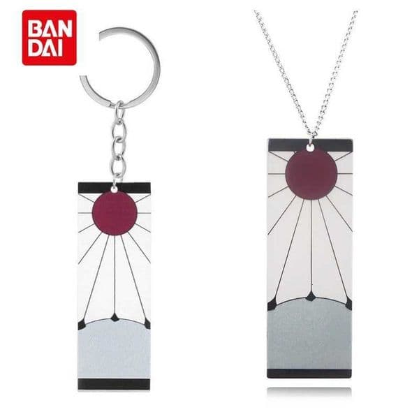 Anime merchandise Demon Slayer acrylic necklace Tanjiro Kamado earrings keychain bag pendant L26060374W3