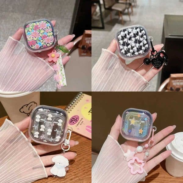 Cute Cartoon Love Heart Flower Case for Galaxy Buds 4 3 2 Pro Buds FE Live Pro2 Earphone Accessories Headphone Box CoverT260602