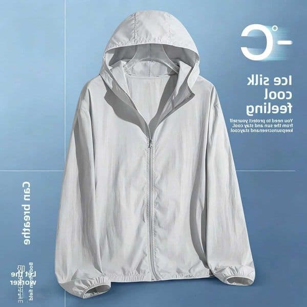 Hiking Men Outdoor Summer Thin Hunting Sun Protection Jacket Outdoor Hooded Casual Outerwear UV-proof Breathable Cycling Coats M260603