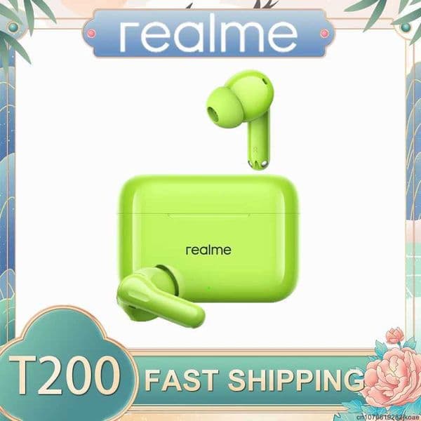 T200 realme Buds Earphones Wireless Bluetooth 5.4 Headphones ANC Active Noise Cancelling Hi-Res LDAC Headset 530mAh Long Standby L260602