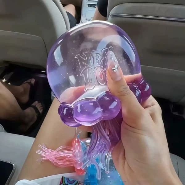 Needoh Glitter Extra Large Jellyfish Squishy Toy Stress Relief Fidget Toy For Kids Adults Soft Sensory Toy Nxiety Relief Squeeze Ball Decompression Toy2