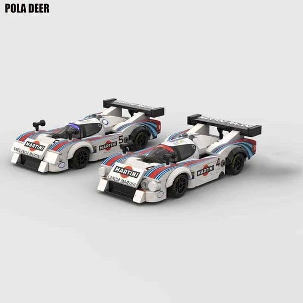 MOC Lancia LC2 Martini Rally Team Le Mans No 6 Racing Building Block Model Small Particles Assembly Toys Puzzle Birthday Gifts C260603