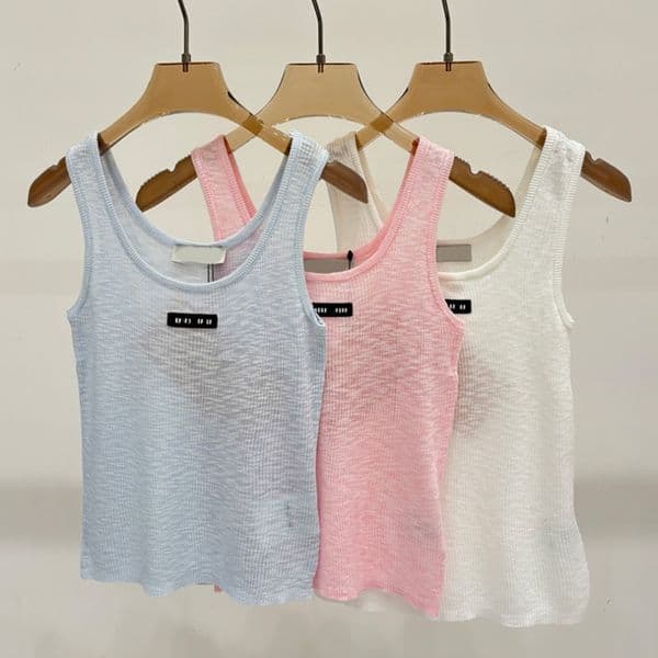 Women Designer Y2k Sexy Knitted Sleeveless Pullover Hollow Out Slim Knitted Thin Vest Summer Vacation Knitted Tank