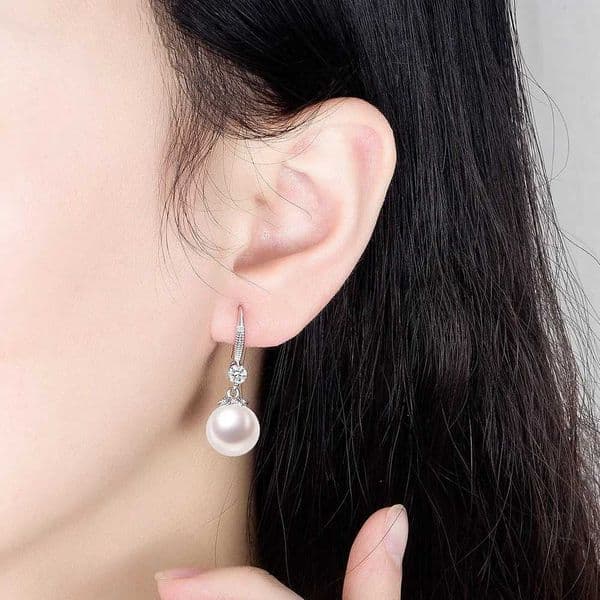 for Silver Earrings freshwater pearl Flower 925 Women Luxury Sterling Wedding Jewelry Elegant Female Accories Fashion Gift X260603