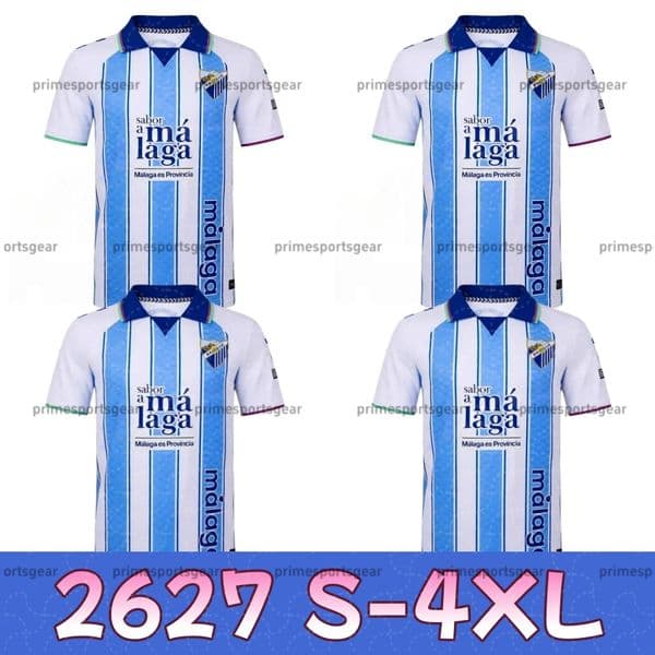 26 27 CAMISETA MALAGA CF Soccer Jerseys Shirts kit 2026 2027 Camiseta de Futbol equipacion MALAGA CHUPE NINO D.LARRUBIA RAFA R. football shirts Men Kids S-4XL