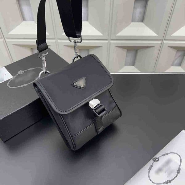 Re-Nylon Nylon Cloth Mobile Phone Bag Flap Shoulder Bag brand_designerJ7FE
