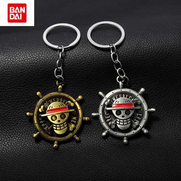 Anime merchandise One Piece Luffy logo rotatable alloy keychain pendant accessory L260603D46A