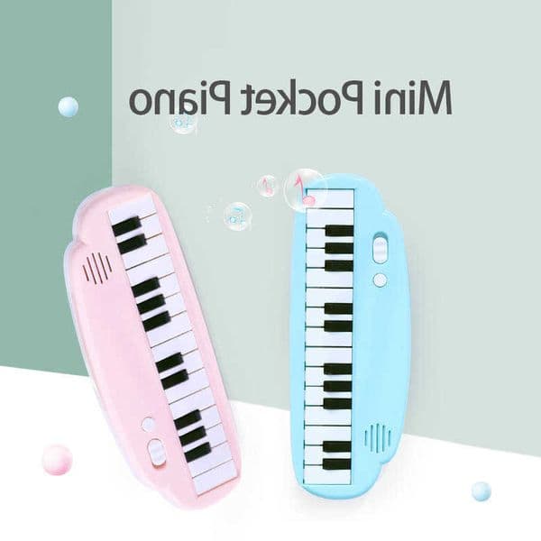 25-Key Mini Pocket Piano Toy Soft-Sound PP Material 3A BatteryNot Included Blue/Pink Educational Musical Instrument Gifts L260603