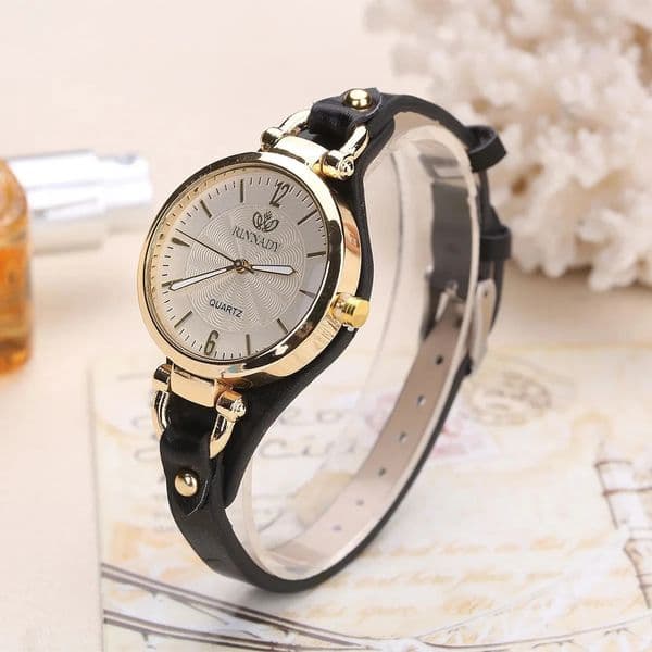 Womens Fashionable Minimalist ious Quartz Watch Leather Dial 260602