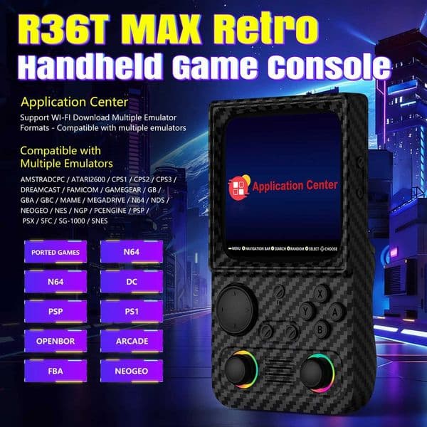 Game MAX Retro Handheld AISLPC R36T Console 22000Games 40 IPS Sn 64/128GB ports 5G Portable Pocket Video PlayerJ260603