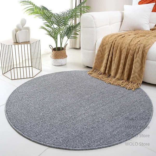 Modern Round Imitation Sisal Rug Decoration Home Living Room Sofa Area Camel Carpet Bedroom Patio Cat Floor Mat Wear-resistant C260603