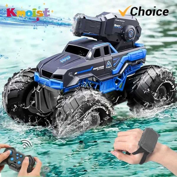 24G RC Car Self-absorbing High-pressure Water Gun Remote Control Amphibious Off-road Vehicle Climbing Stunt Car Water Toys Gift L260603