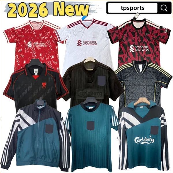LFC 26 27 kit jumper S-4XL soccer jerseys New Reproduction 1993/95 1996/97 Retro liverpool Originals Tee White 95 black
