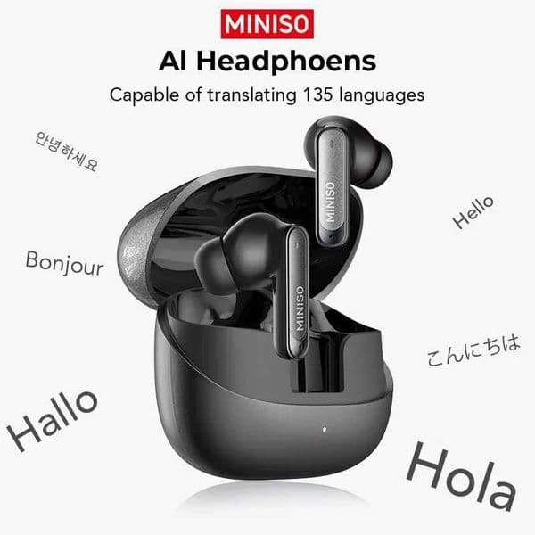 MS106 Bluetooth MINISO Earphones AI Translator Earbuds TWS Ear Clip Sports Earphones Noise Reduction Wireless Headphones L260602