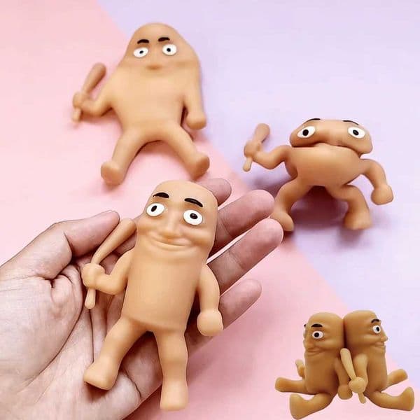 1/3/5Pcs Tung Tungtung Sahar Squeeze Toys Collectible Viral Brainrot Fidget Toy Wooden Stick Man Anti Stress Reliever Toys Figet T260602