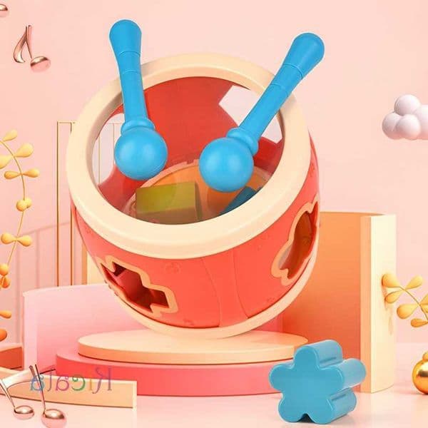 Kids Multifunctional Drum Toy Clapping Drum Music toy 0-3 years old Educational Shape Matching Toy Musical Instrument Gift L260603