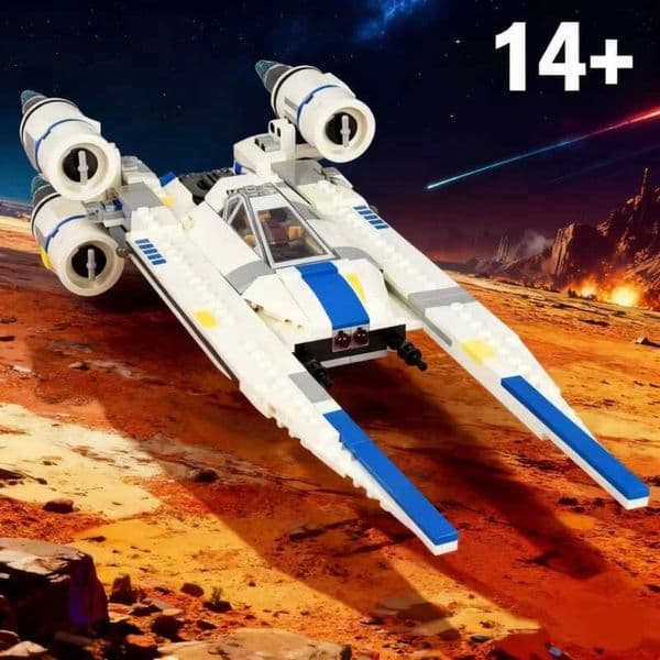 U-Wing 2026NEW MOD Fighter Galaxy Wars Space Battleship Building Blocks DIY Model Assembly Toy Christmas Birthday Gift L260602C36M