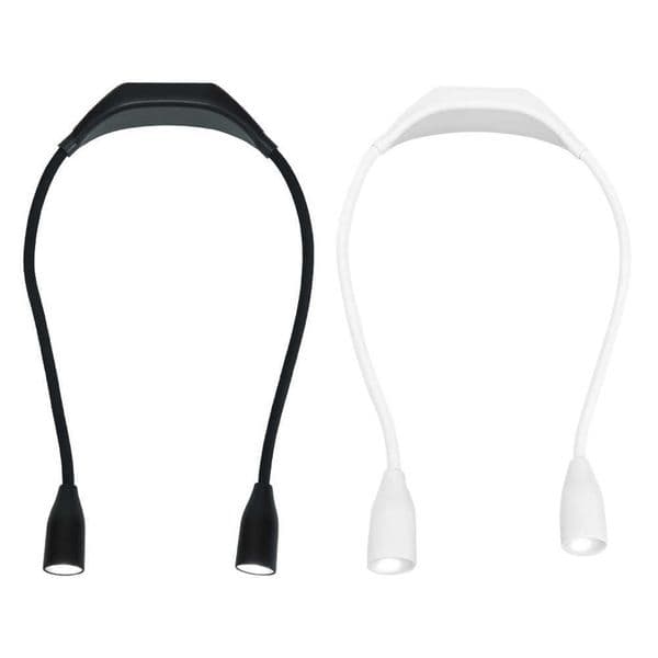 Light Bendable Arms Book Reading Lamp Adjustable Brightness LED Night Light Hands Free Flashlight for Reading Crafting Knitting M260603