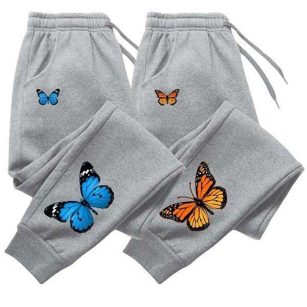 Womens Butterfly Sweatpants Fashion Casual Trend Jogging Trousers Versatile Soft Hot Sales Street Elastic Waist Pants D260603