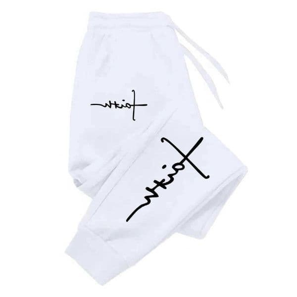 Faith Cross Prints Sweatpants Womens Joggers Fitting Outdoor Trouser Warm Casual Sportswear Pocket Long Pants Couple Clothes D260603