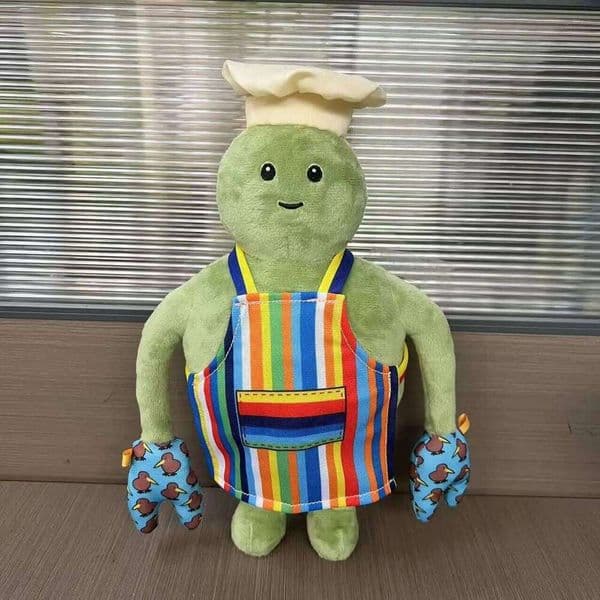 Anime The Tiny Show Plush Animation Doll Cute Green Skinned Chef Wearing Apron Collection Toy For Kid Gifts28cm 26Y0603