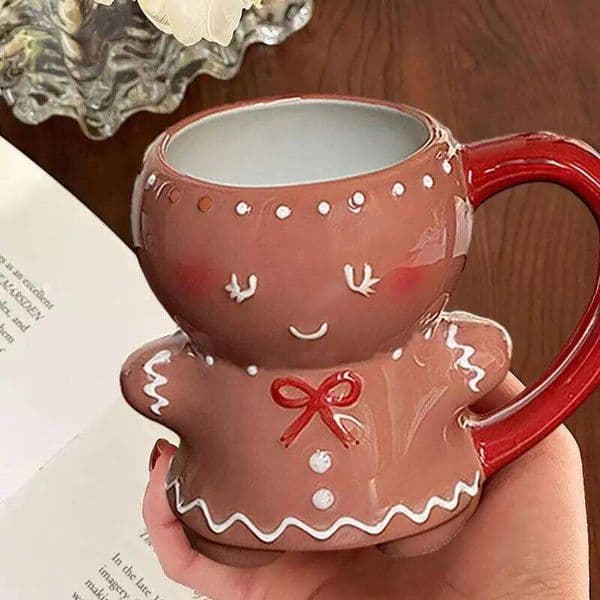 New Coffee Mugs Ceramic Porcelain Gingerbread Man Cup Lovely Breakfast Christmas gingerbread man coffee cups 26L0603