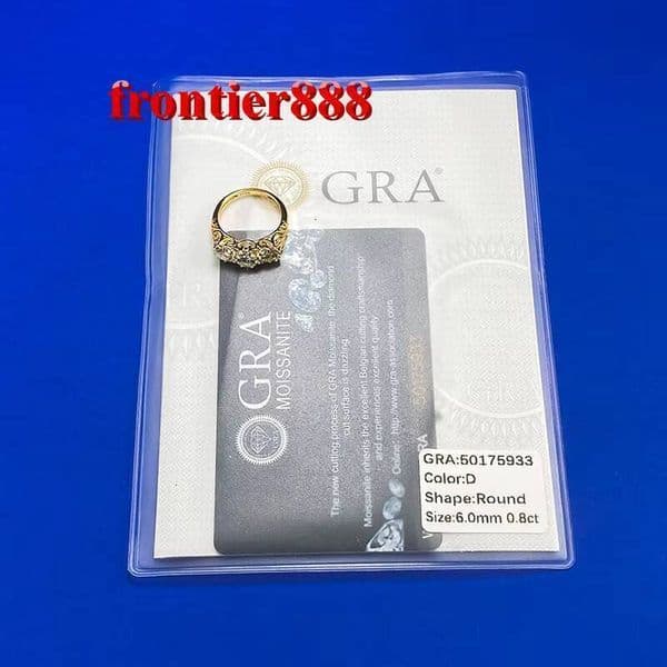 2026 New S925 Silver Classic Three Stone Diamond Moissanite Gold Silver Dual Color Ring Light Luxury Jewelry Wholesale