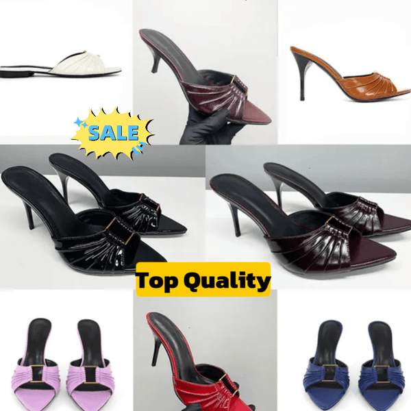 designer slippers flat slides for womens sandals Elegant Dress shoes BABYLONE Mules Ladies stiletto mule girl blue pink fashion embroidery slipper outdoor shoes