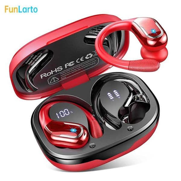 Bluetooth Wireless Earbuds 5.3 Headphones Sport Bluetooth Earbuds with ENC Noise Canceling Mic Wireless Headphones with Earhooks L260602