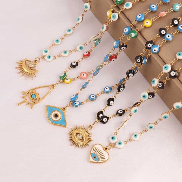 Eye Pendant Evil Necklace Evil Eye Chain Necklace for Women L260603H9UY