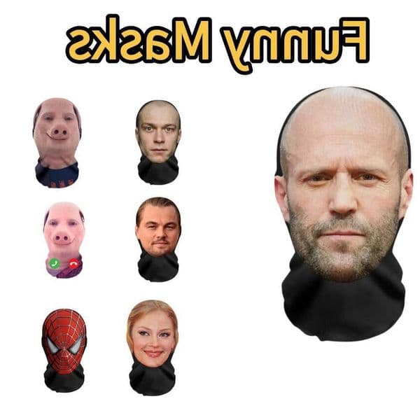 Restic 3D Face Masks Mascaras Restic Mask Cosplay Prop Funny Mesh Mask Full Face Headwear Party Halloween Masks New L2606035AV2