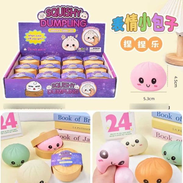 reducing Box Squishy steamer Dumplings Stress Toy with rebound toy Stress Relief Sensory Ball Decompression Toy For Adults and Childs fast shipping Y260603