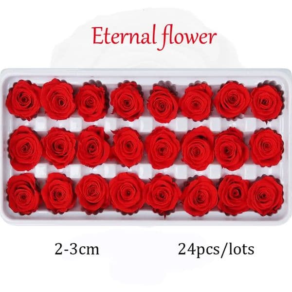 Luxury gift set Designer Decor 24Pcs Preserved Flowers Immortal Rose Mothers Day DIY Wedding Eternal Life Flower Material Gift Wholesale Dried Flower/Box Decora 13