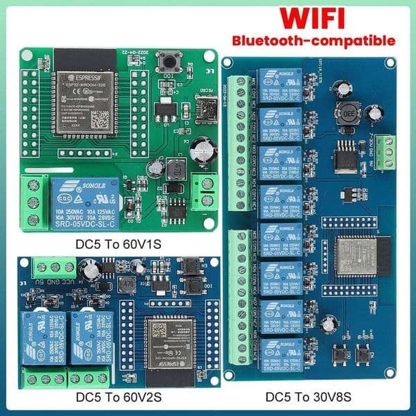 ESP32 WIFI Bluetooth-compatible BLE Relay Module 1/2/8 Channel ESP32- Secondary Development Board