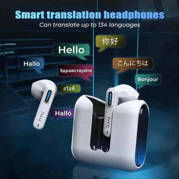 NE49 Wireless HTC Headphones Earphones Bluetooth V6.0 TWS In-Ear Comfortable Earbuds Ultra low latency AI Translator Earbuds L260602