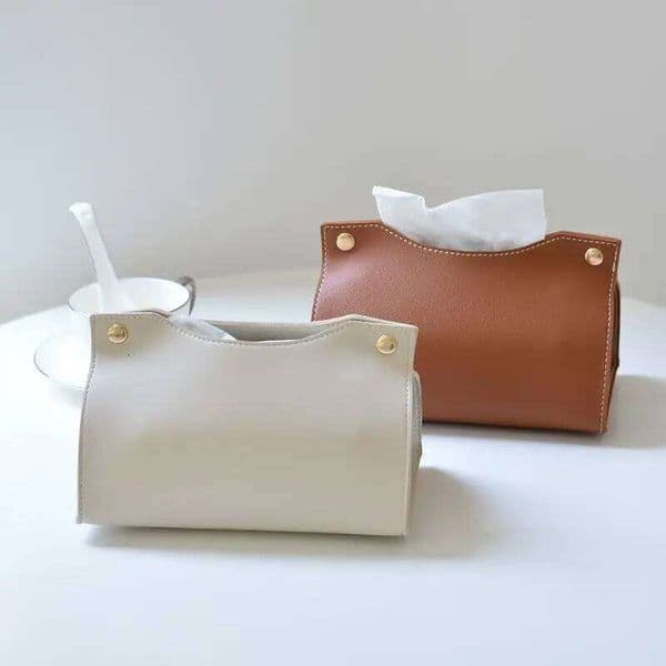 Tissue Car Home Creative Minimalist Drawer Living Room Napkin Box Leather Material 26L0603