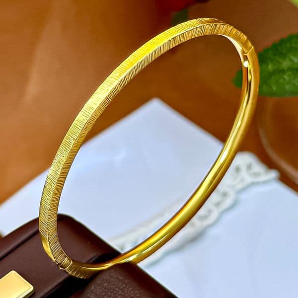 Vintage Turquoise Bangle Bracelet Gold Bead Detail Gold Tone Woven Relief Pattern Statement Jewelry Gift For Women Wedding Anniversary Designer Inspired For Women