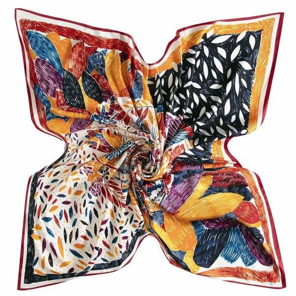 Womens Leaf Print Scarf 130cm European Style Elegant Shawl Palm Head Wrap Four Seasons Gift Present Sun Protection Versatile X260603