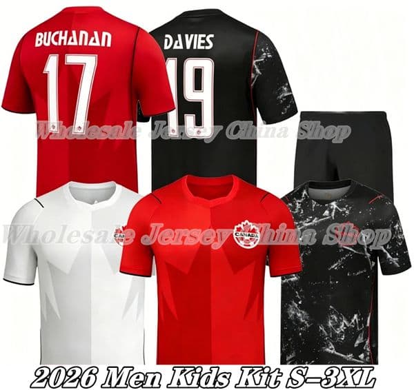 2026 Canada World Cup Soccer Jerseys DAVIES J.DAVID LARIN UGBO CAVALLINI MILLAR EUSTAQUIO FRASER KONE national team 26 27 Men kids Kits Football Shirt