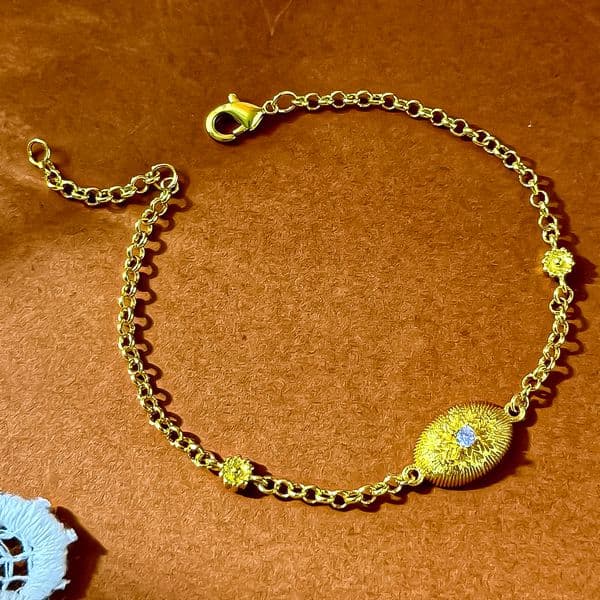 Blue Turquoise Bracelet Gold Tone Crystal Accent Woven Texture Engraved Statement Jewelry Fashion Accessory Gift For Women For Gift And Collectors Today